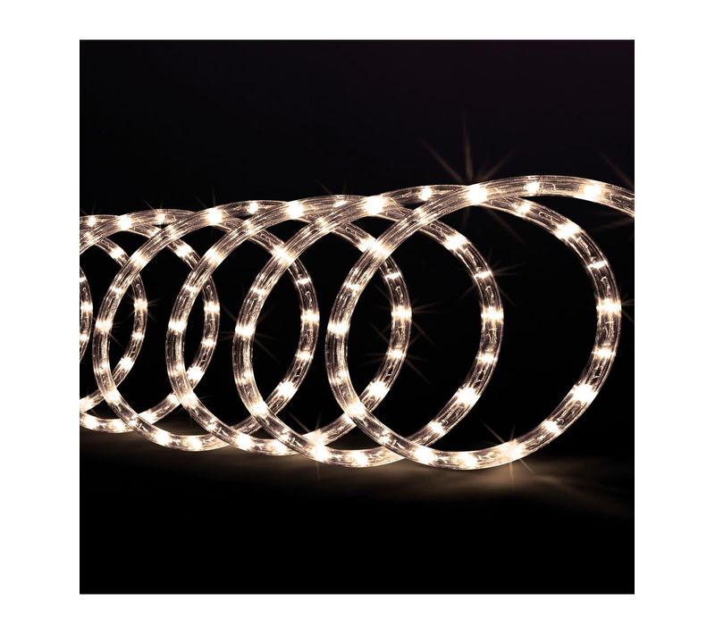 Guirlande Lumineuse Extérieur Tube 6 M 108 LED Blanc Chaud 8 Jeux De Lumière