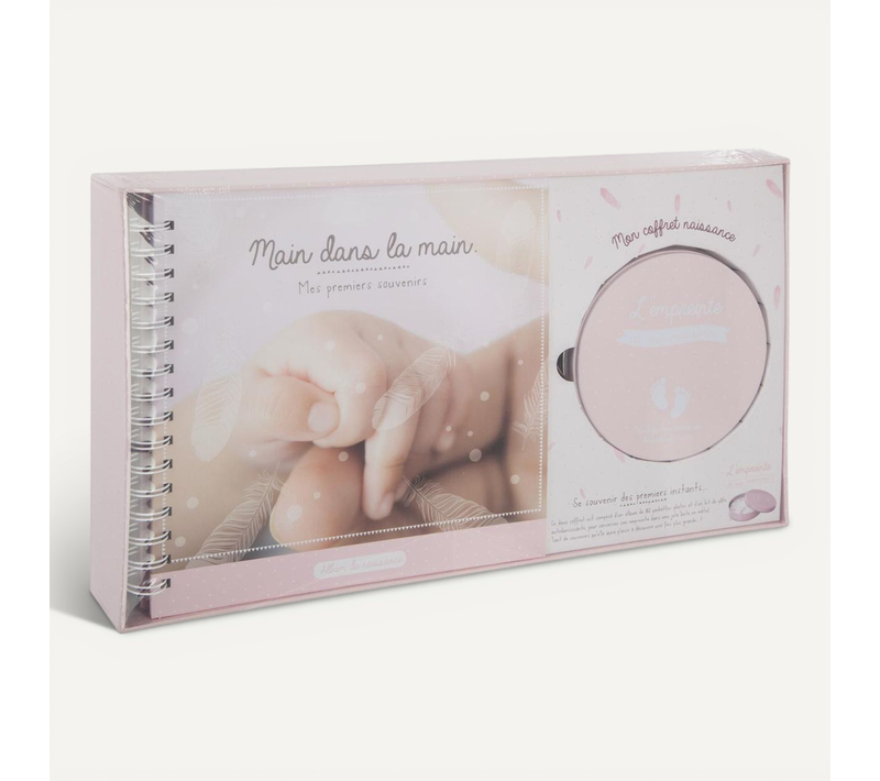 Coffret Naissance Album Photos Et Boîte à Empreinte