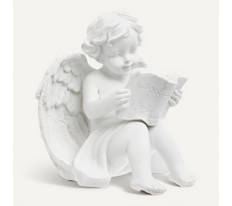 Objet Décoratif Ange En Résine H 16.5 Cm