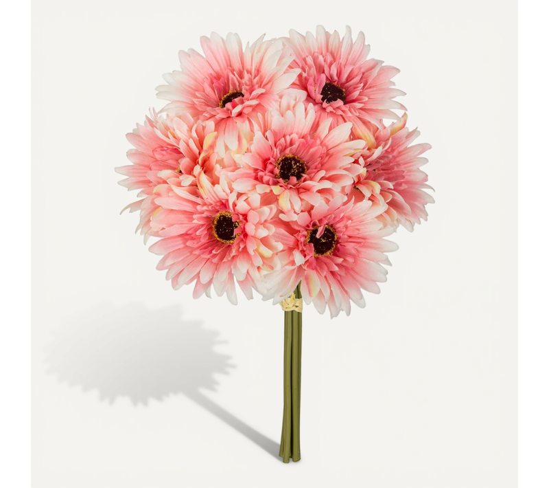 Bouquet De Fleurs Artificielles 7 Gerberas D. 17 X H. 26 Cm