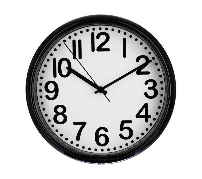 Pendule Murale Bord Arrondi D 22 Cm