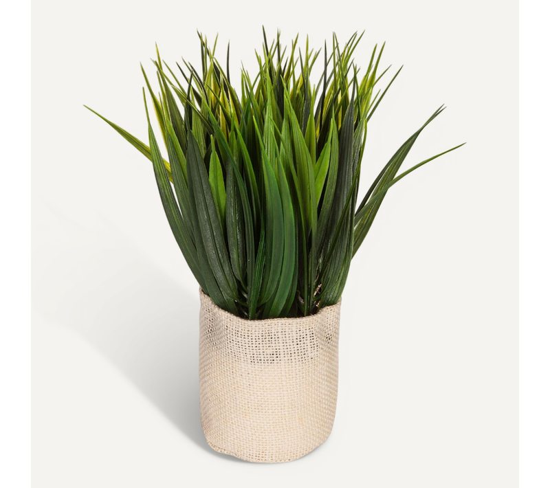 Plante Artificielle Pot En Jute H 24 Cm