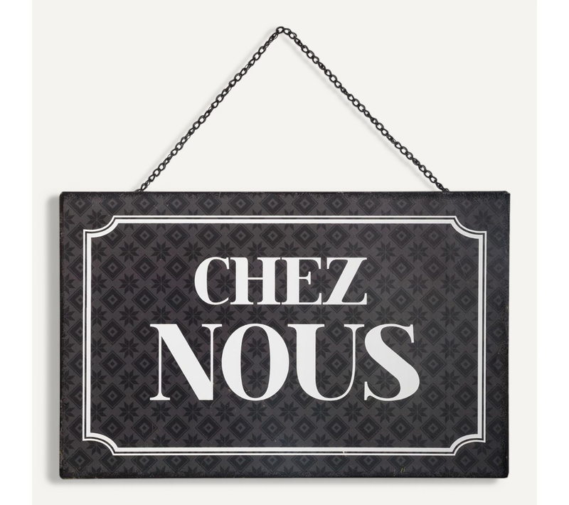 Plaque Décorative Murale En Métal Avec Message 28 X 18 Cm