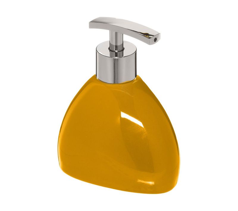 Distributeur à Savon Ou Lotion En Céramique Jaune Moutarde 250 Ml