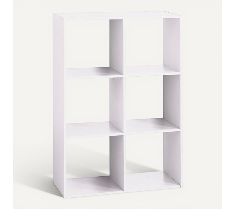 étagère En Bois 6 Cases Mix Coloris Blanc 5five
