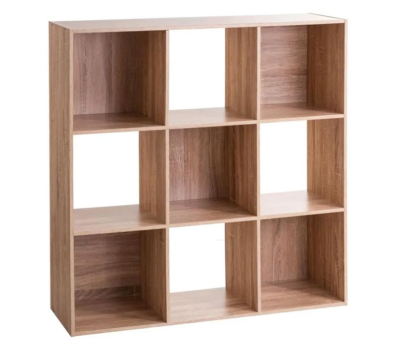 Etagère Cube Design Mix'n Modul - L. 100 X H. 100 Cm - Couleur Chêne Naturel