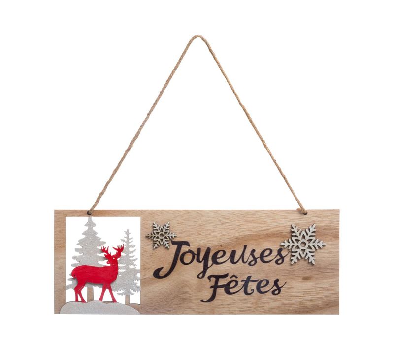 Déco De Noël  Pancarte En Bois Joyeuses Fêtes