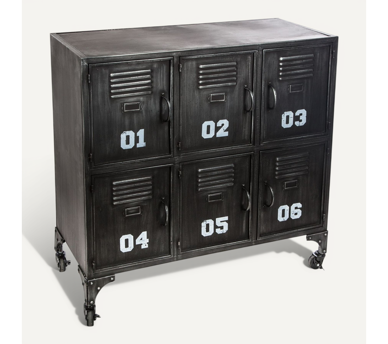 Etagère Design Industriel Sevin - L. 90 X H. 88 Cm - Noir