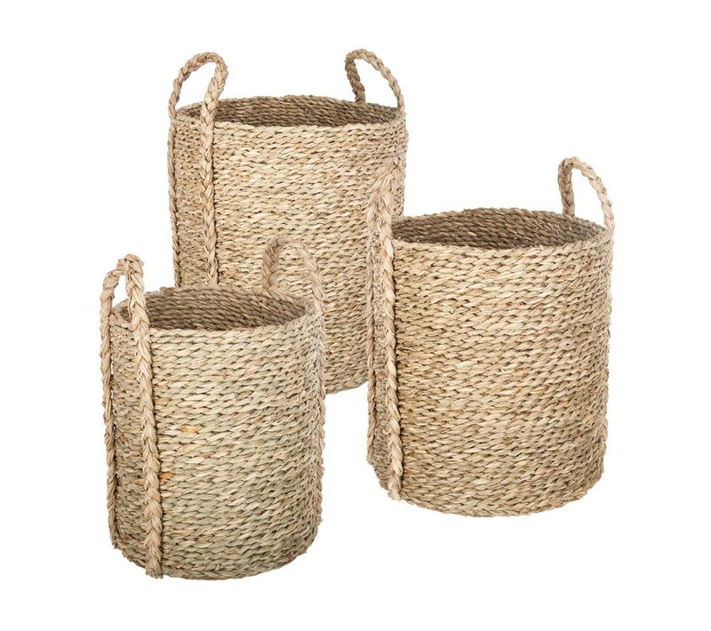 Set De 3 Paniers De Rangement En Osier