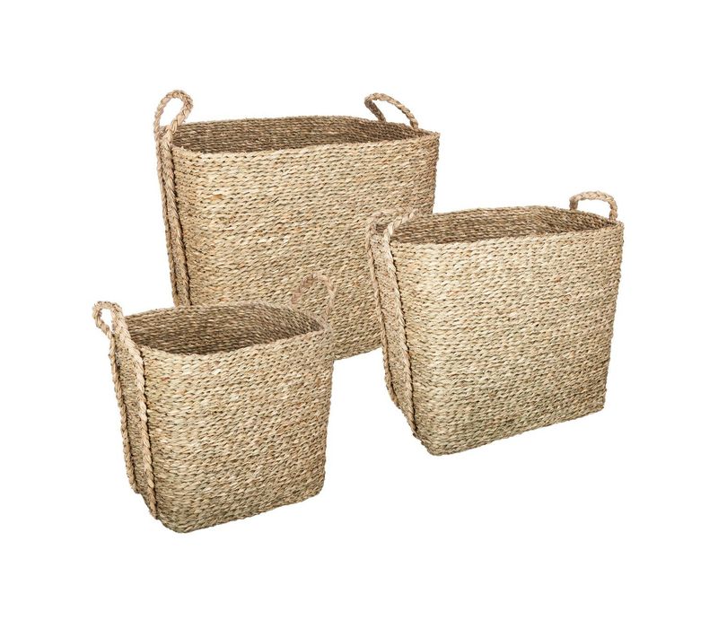 Set De 3 Paniers De Rangement En Osier