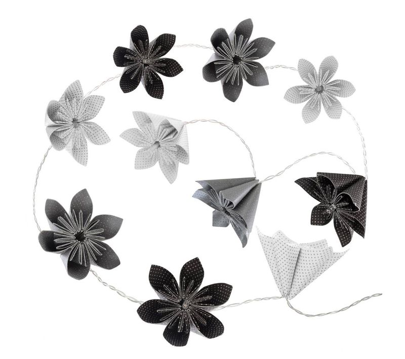 Guirlande Led Fleur Noire À Pile X10