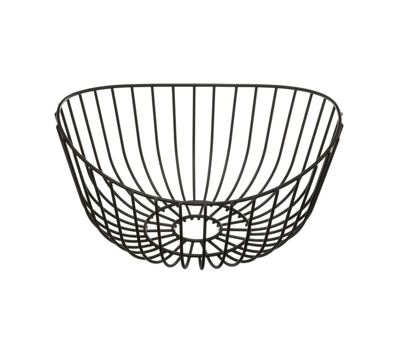 Corbeille à Fruits Courbe En Métal Noir D 27 Cm