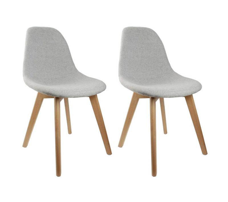 Lot De 2 Chaises Scandinave "osaka" 87cm Gris