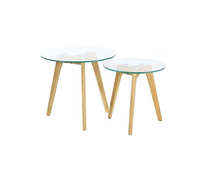 Tables Gigognes En Verre Trempé (lot De 2)