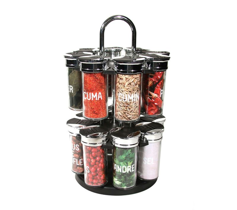 Carrousel à épices Cooking - 16 Pots - Argent
