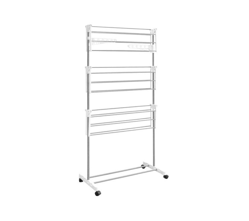 Etendoir à Linge Vertical 3 Niveaux + Portes-cintres