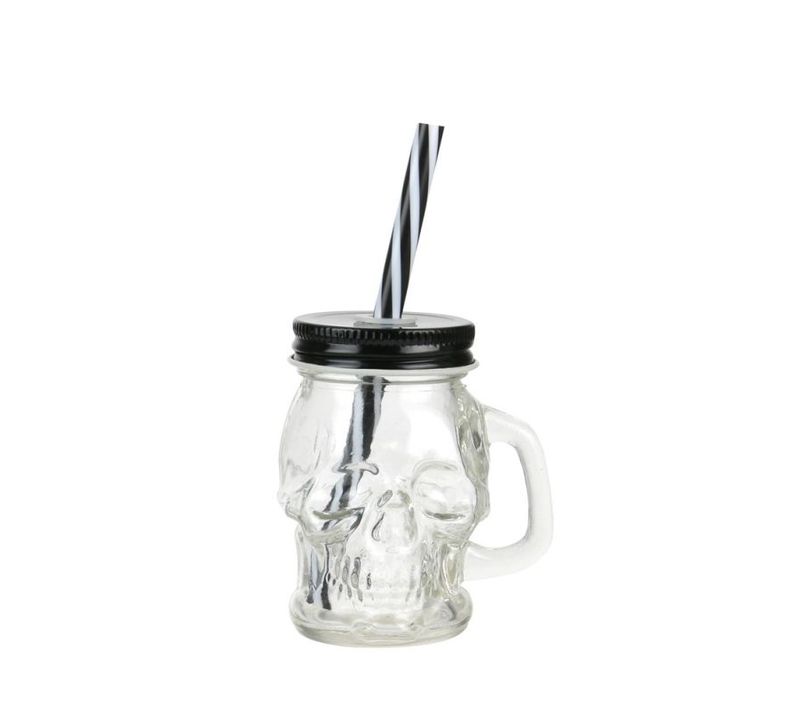 Mason Jar Tete De Mort 130 Ml Ka2452