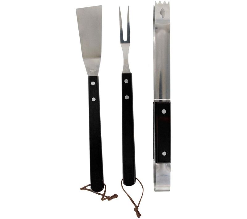 Set De 3 Ustensiles à Bbq Avec Manches En Bois