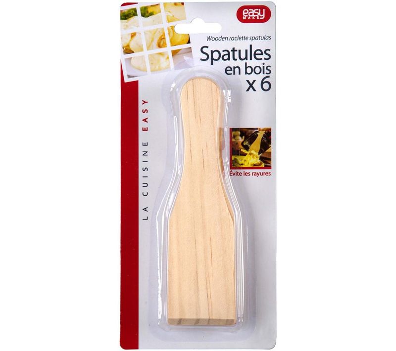 Set De 6 Spatules À Raclette En Bois