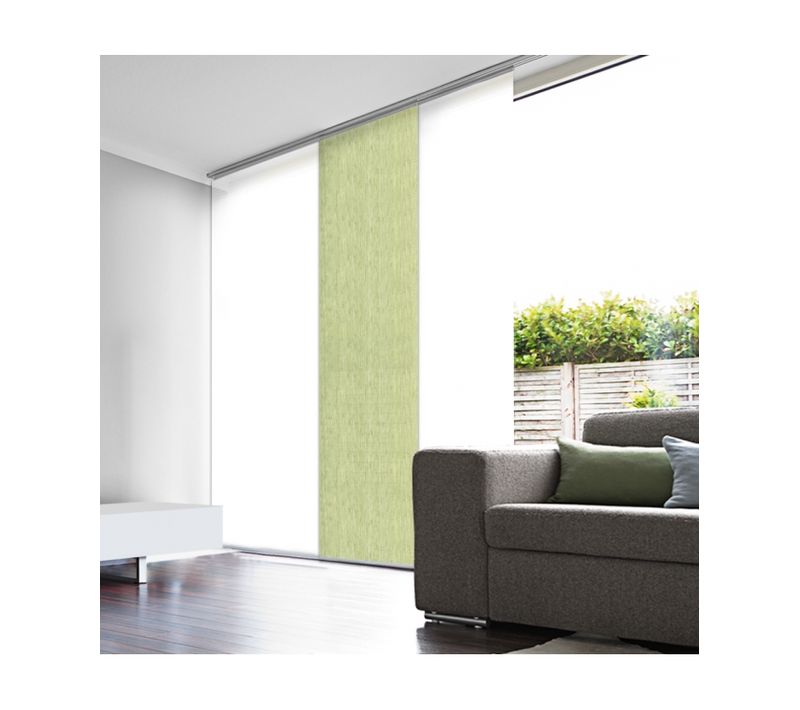 Panneau Japonais Tamisant Paille Tissée - 60 X 300 cm - Vert Fougère