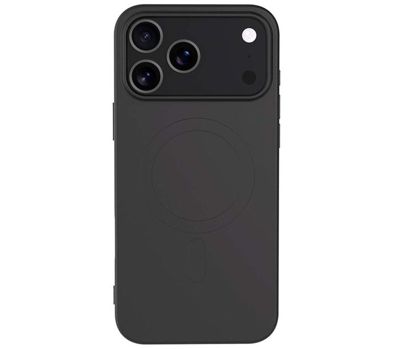 Coque Silicone Magsafe Slim Pour iPhone 17 Pro Max - Noir Soft‑touch