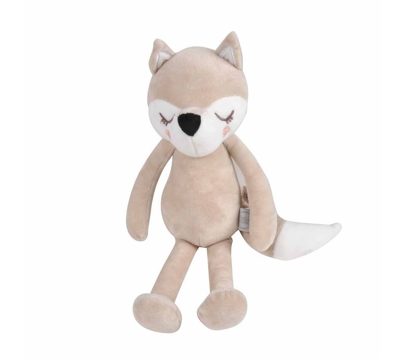Peluche Pour Bébé "edgard Le Renard" 40cm Beige