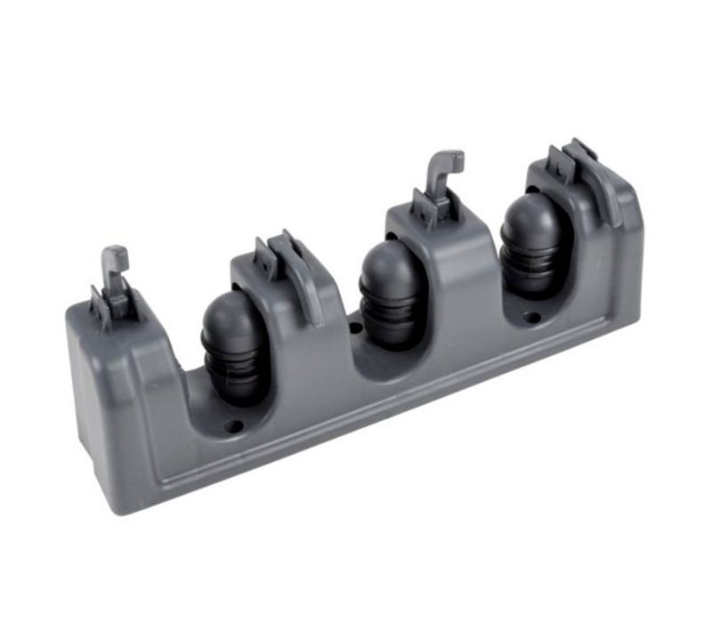 Accroche 3 Balais "4 Crochets" Anthracite