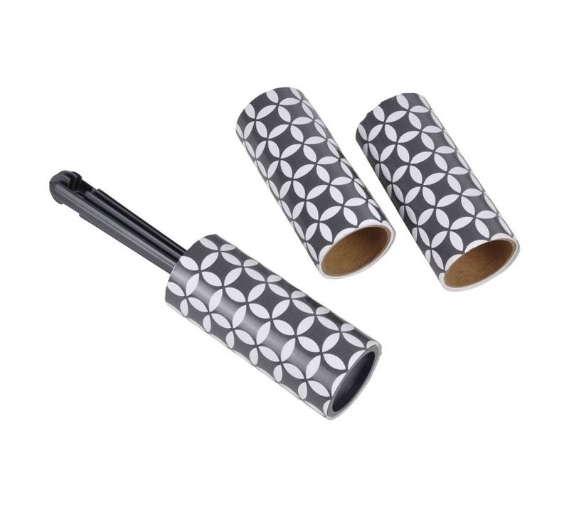 Brosse à Vêtements "adhésive" 20cm Noir et Blanc