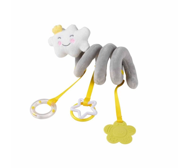 Doudou Spirale Activités "nuage" 17cm Gris