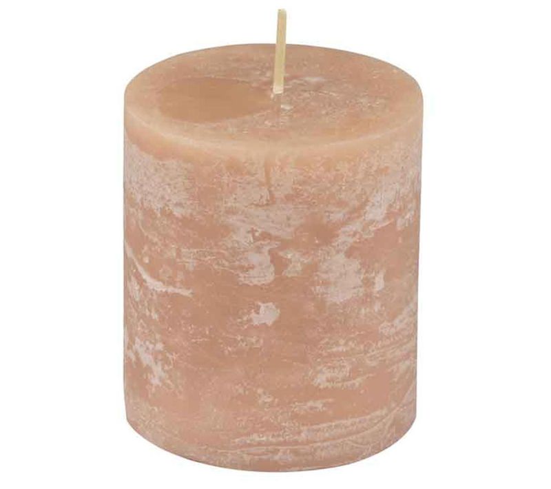 Bougie Pilier Déco "rustique" 7cm Taupe
