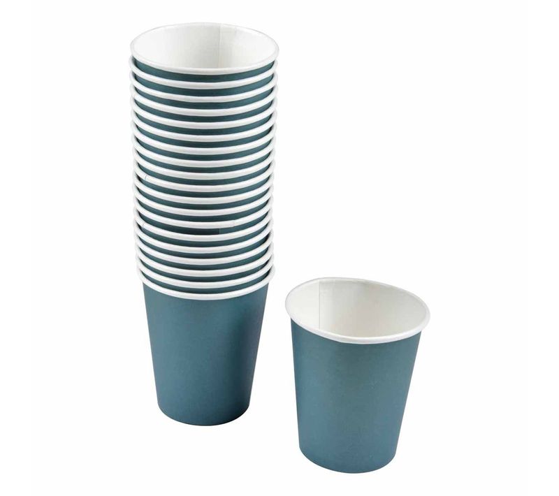 Lot De 20 Gobelets En Carton "vitamine" 23cl Émeraude