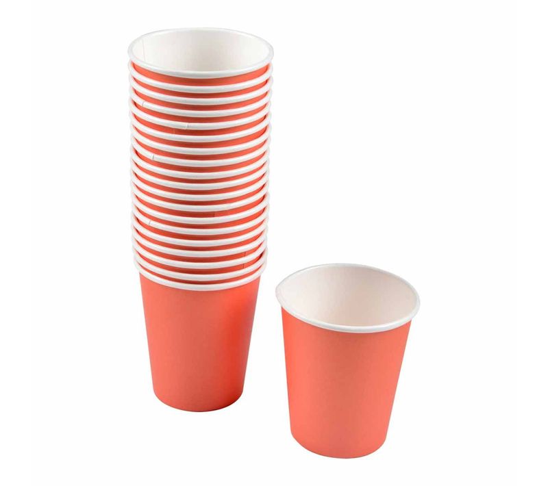 Lot De 20 Gobelets En Carton "vitamine" 23cl Terracotta