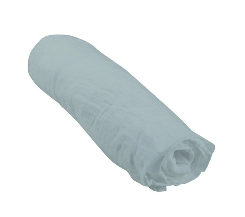 Drap Housse Bébé "extensible" 60x120cm Vert Céladon