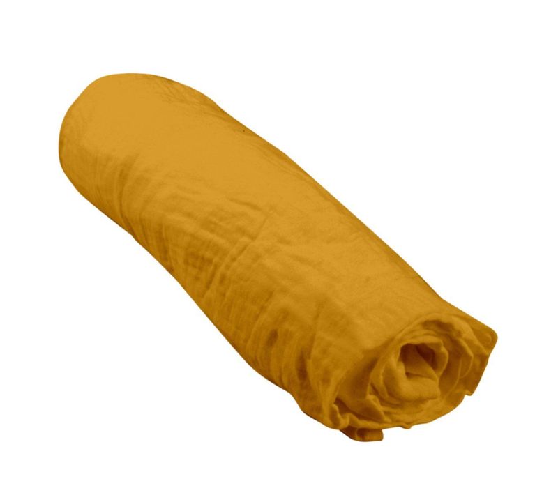 Drap Housse Bébé "extensible" 70x140cm Moutarde