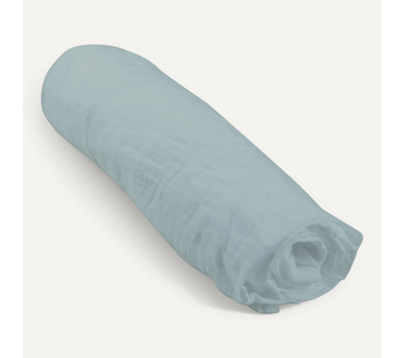Drap Housse Bébé "extensible" 70x140cm Vert Céladon