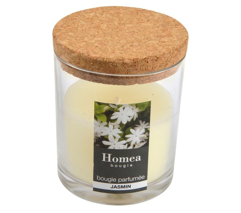 Bougie Verrine Parfumée "essentiel" 8cm Jasmin