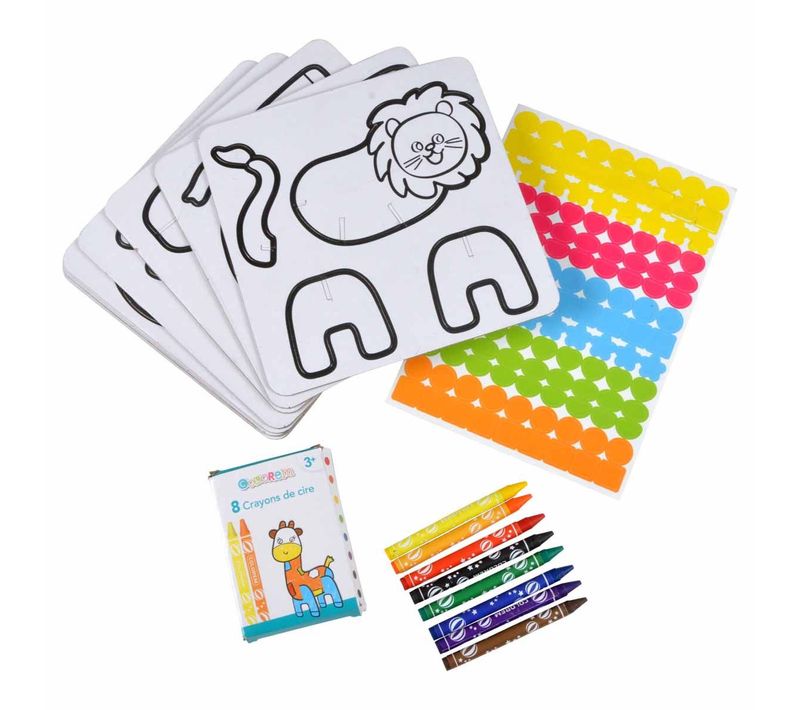 Kit Complet 144 Pièces Enfant "animaux" Multicolore