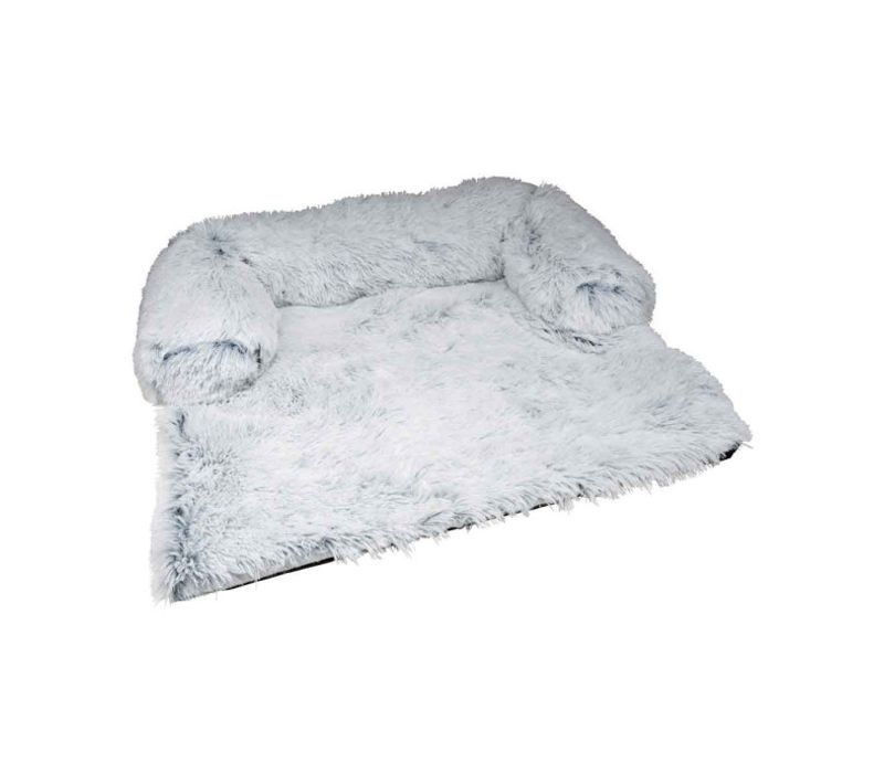 Protège Canapé et Traversin "fluffy" 80cm Blanc Chiné