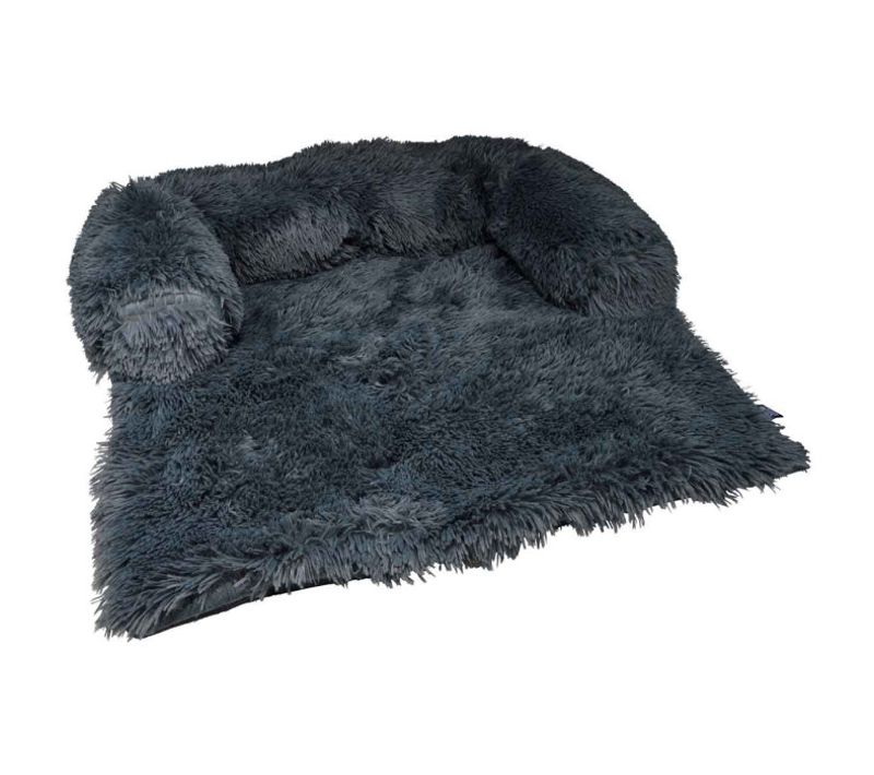 Protège Canapé et Traversin "fluffy" 120cm Anthracite