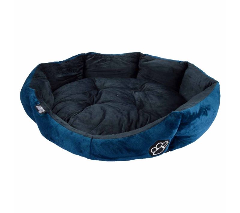 Panier Rond Pour Chien et Chat "patchy" 60cm Émeraude
