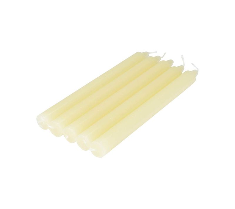 Lot De 5 Bougies Chandelier "essentiel Ii" 19cm Ecru