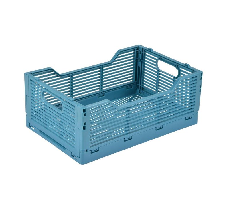 Cagette Pliable et Empilable "emilie" 40cm Bleu Minéral