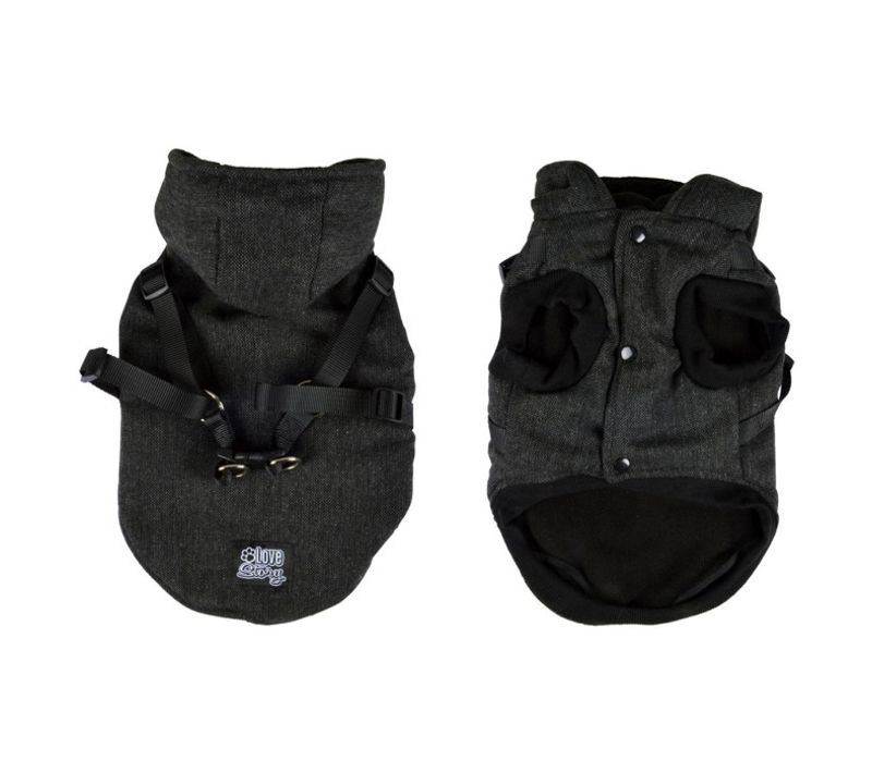 Manteau Pour Chien "tweed" 40cm Anthracite