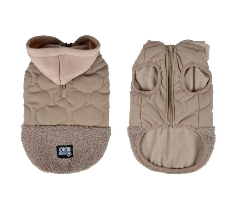 Manteau Matelassé Pour Chien "teddy" 30cm Beige