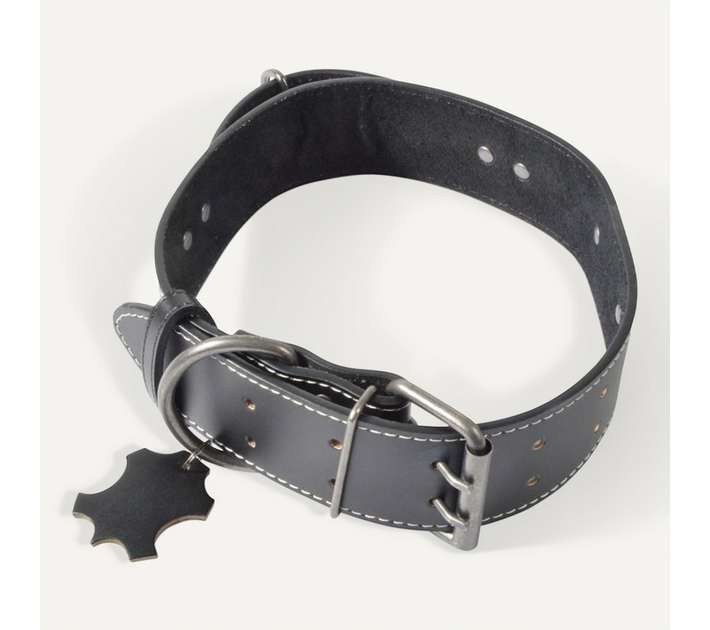 Collier Pour Chien 3xl "cuir" 80cm Noir