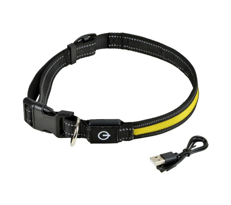 Collier Lumineux Pour Chien "led" 70cm Jaune