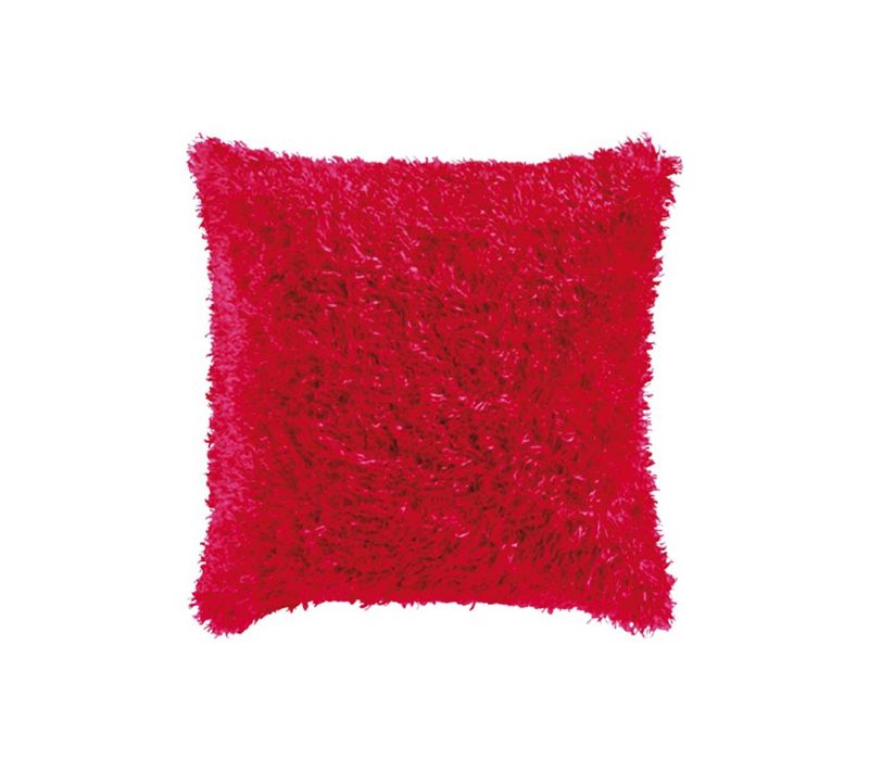 Housse De Coussin "fourrure" 40x40cm Rouge