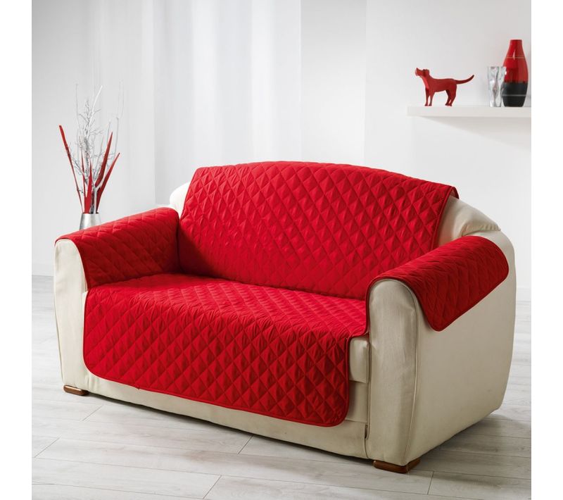 Protège Canapé Matelassé "club" 179x223cm Rouge