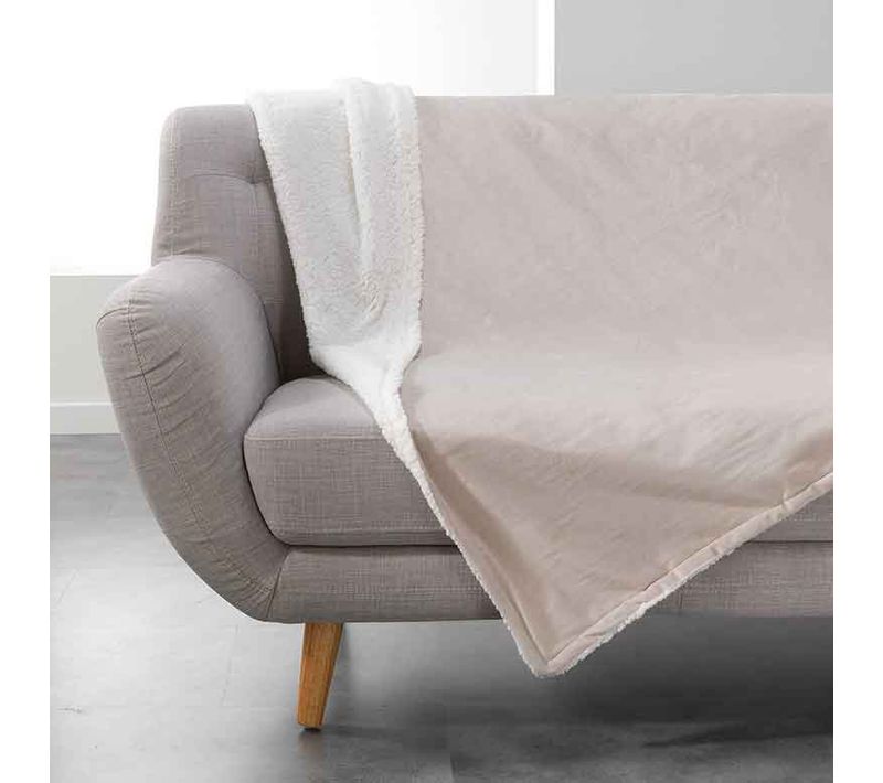 Plaid Avec Toucher Velours - 125 X 150 Cm - Lin