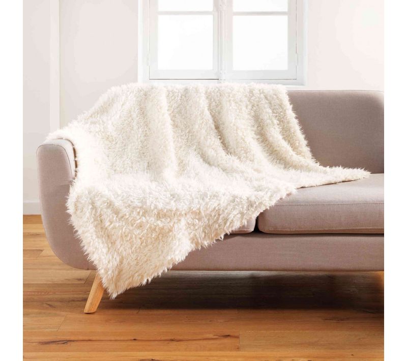 Plaid Imitation Fourrure Mouton 125x150 Cm